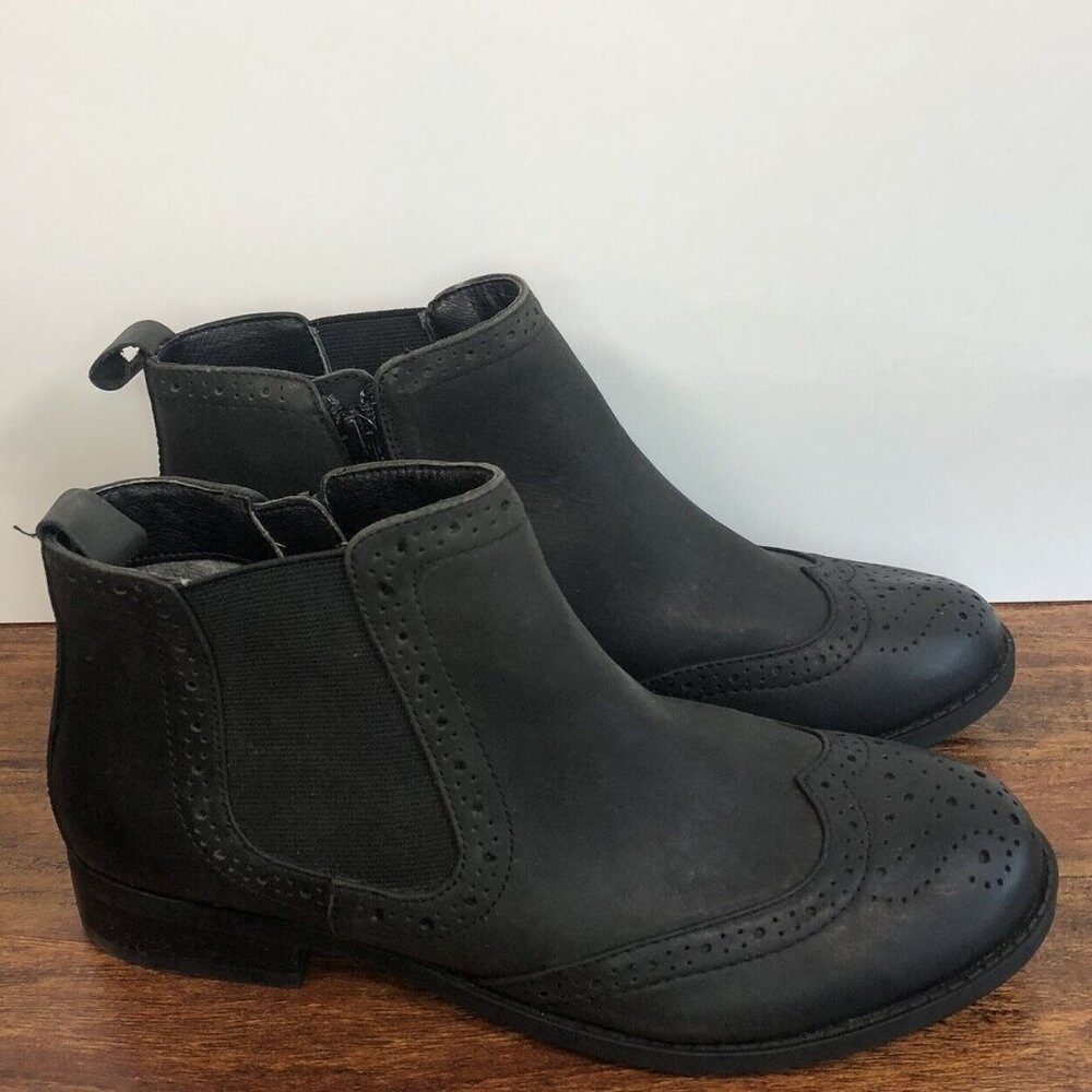 Vionic Womens Size 6.5 Black Leather‎ Chelsea Ankle Boots Comfort Classic